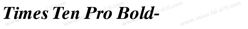 Times Ten Pro Bold字体转换